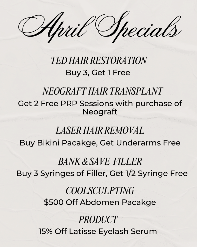 April specials at Silk Touch Cosmetic Surgery & Medspa